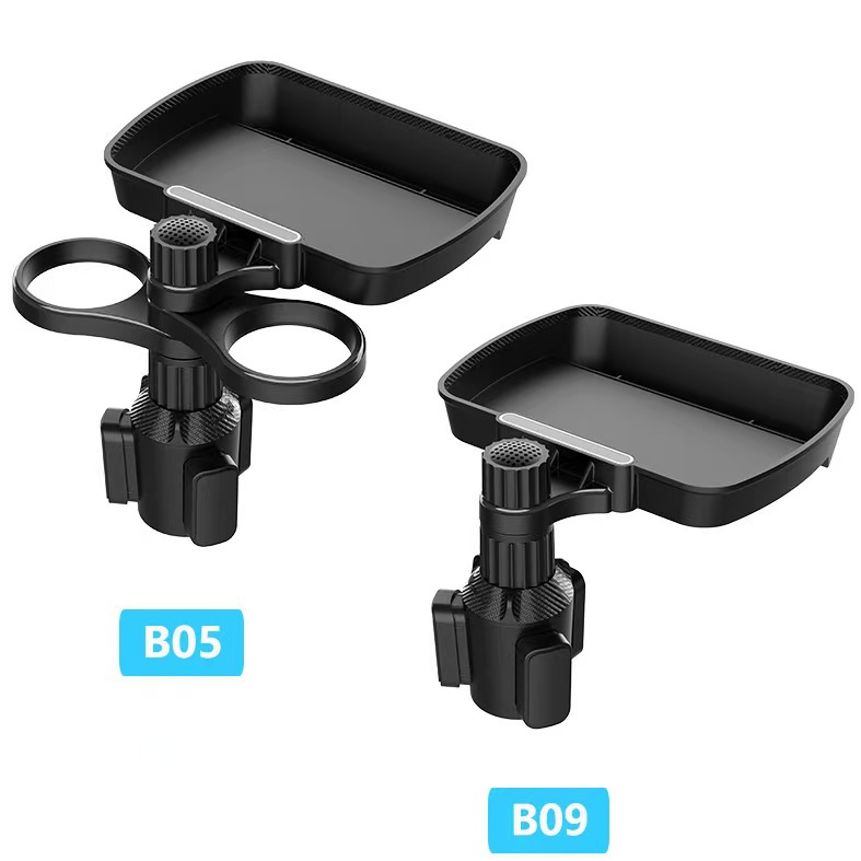 New Car-Mounted 360-Degree Rotating Tray for Drinks, Coffee, Burgers, Water Cups, Small Dining Table Cup Holder