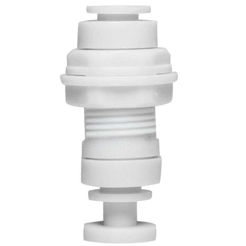 Straight-through purificador de agua de conexión rápida de 2 puntos de partición conector 1/4 conector de madera contrachapada caja montada en la pared purificador de agua de conector rápido