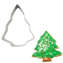 亞馬遜跨境聖誕節曲奇切模不銹鋼餅干模具聖誕樹姜餅人雪花6.5cm