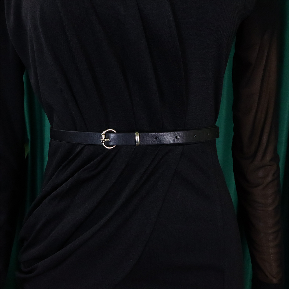 Damen Abendkleid Mit Langarm Und Mesh-einsatz Elegantes Festkleid_voghion.com