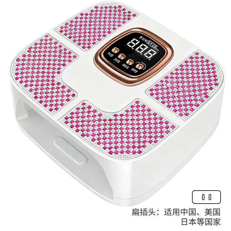 160W alta potencia manicure lámpara diámetro de alta calidad manicure luz de terapia de almacenamiento inteligente inducción manicure pegamento lámpara de horneado manicure