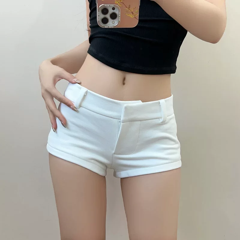 Шорты для отдыха, летние sexy брюки, асимметричный разрез, обтягивающие, акцент на бёдрах
