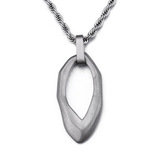 Ретро аксессуар, подвеска в форме капли из нержавеющей стали, европейский стиль, простой и элегантный дизайн, мужской стиль