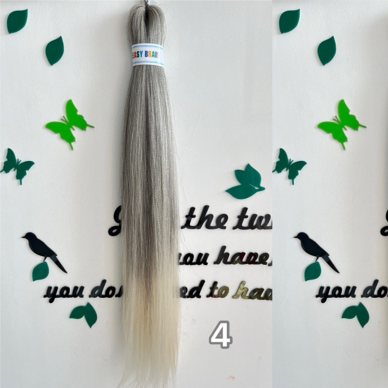 Fijo de baja temperatura de agua caliente FR Easy Braid Fibra química Trenza sucia Multicolor Negro Pechón suave y esponjoso