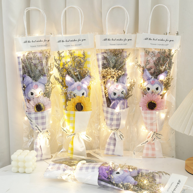 520 Día de San Valentín Nueva muñeca de bolsa Coulomi Ramo de jabón de rosa Regalo para novia masculina y esposa