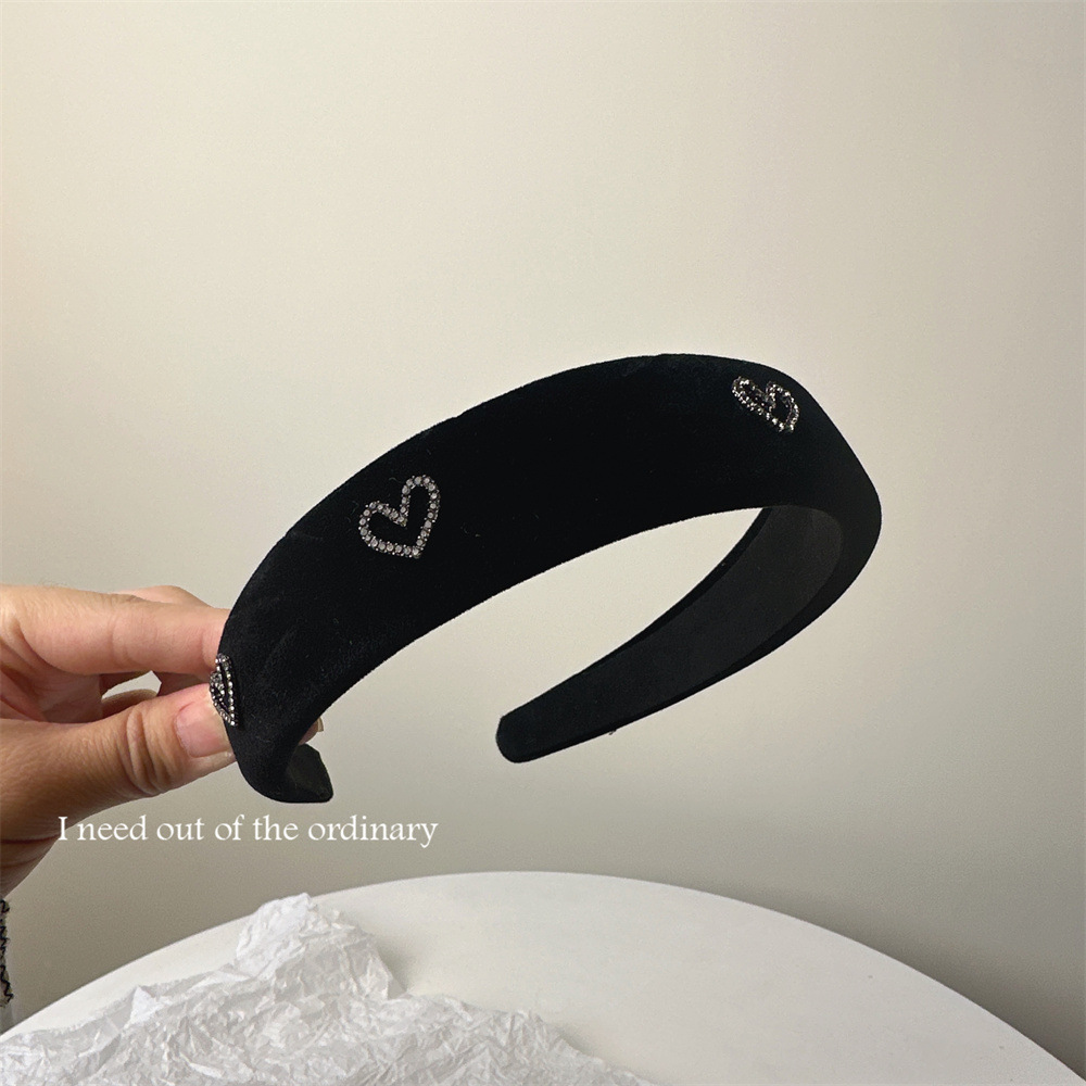 Chanel estilo retro simple flor negro diadema de viaje accesorios para el cabello de la diadema de moda elegante para mujer del todo fósforo de las mujeres