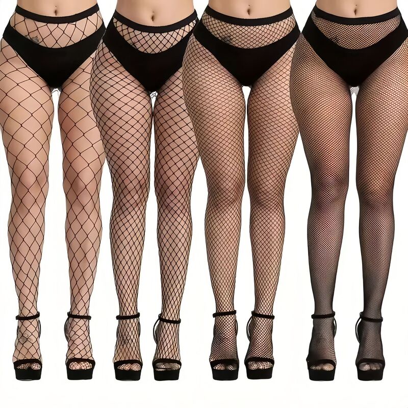 Cross-Border Foreign Trade Fishnet Pantyhose, Trendy Internet Celebrity Socks, Ripped Jeans, Small and Medium Mesh Pantyhose for Women Wholesale