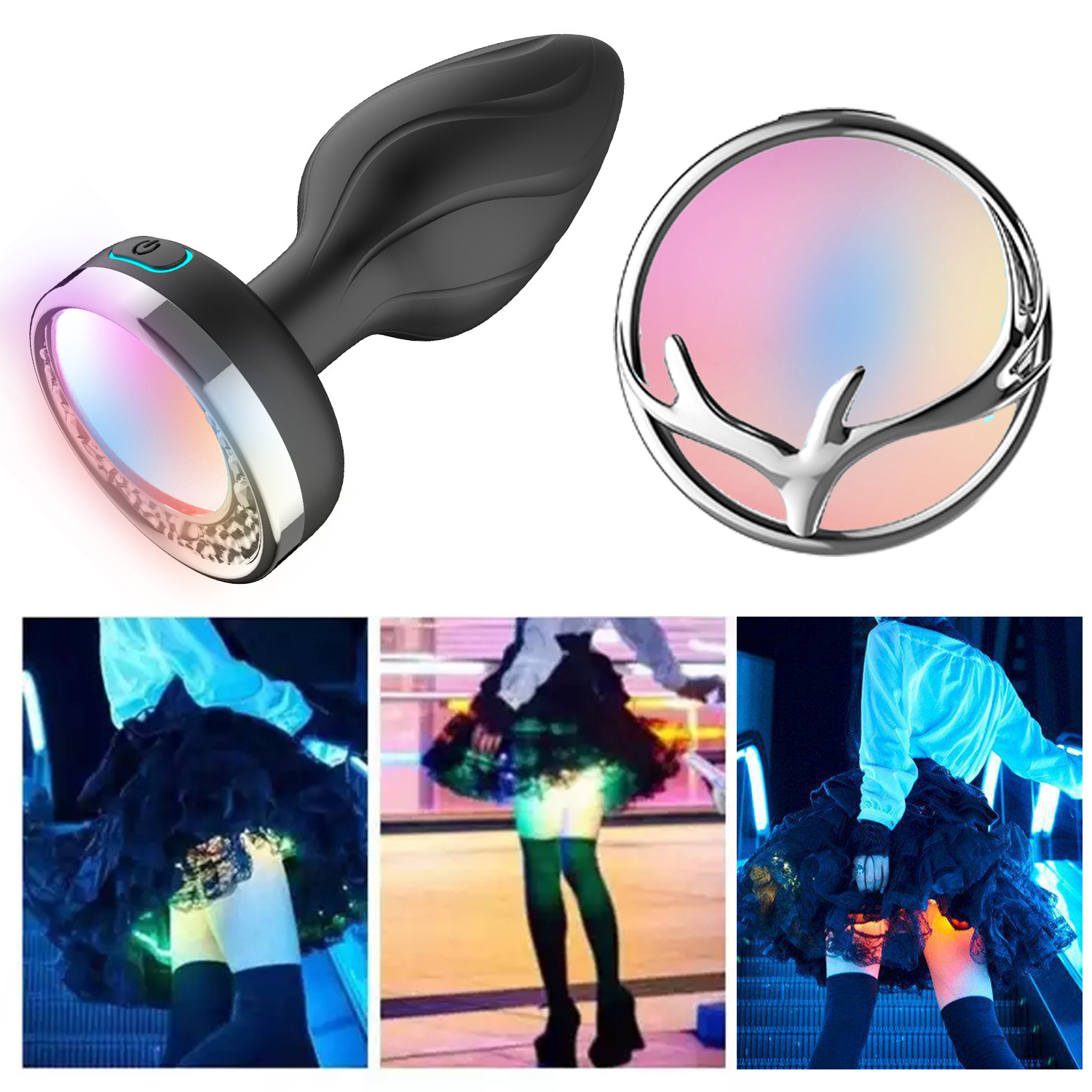 Luminous Wireless Remote Control Silicone Anal Plug, Rechargeable Adult Toy — detail image 12