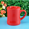 Ceramics Cup Factory Candy Cup Colored Glaze Milk Cup Xiaoman waist ceramic cup promotion with spoon Mark cup water cup