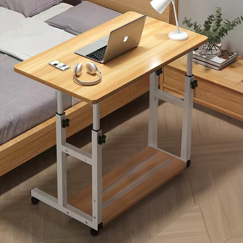 Escritorio de estudio ajustable, mesita de noche, mesa auxiliar, escritorio de ordenador para dormitorio, escritorio de oficina móvil para dormitorio, mesita de noche para dormitorio.
