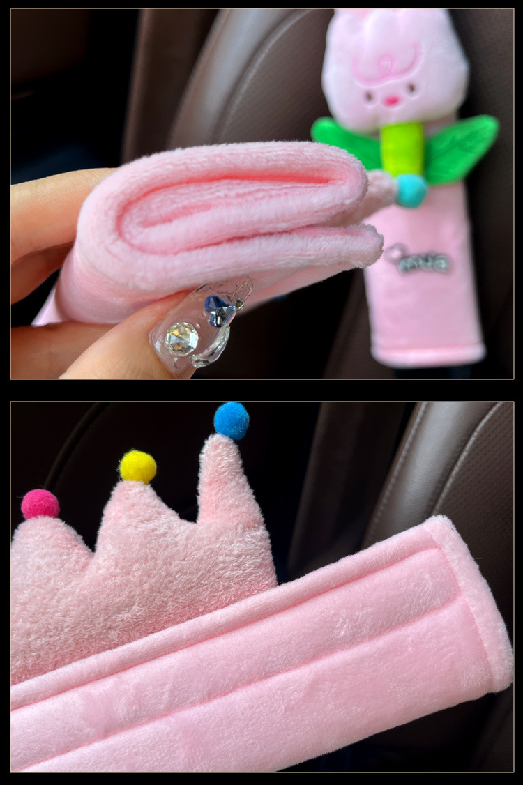 Fleece Parent-Child Outfit/Three-Piece Set Car Child Seat Belt Adjuster Baby Shoulder Protector Accessories Limiter Shoulder