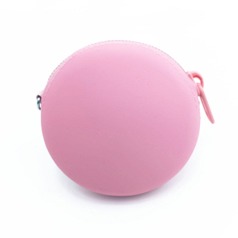 Fábrica directa portátil redondo de silicona bolsa de datos cable Bluetooth auriculares bolsa de almacenamiento multifuncional bolsa de cambio de silicona