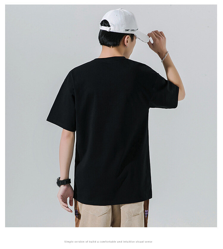 Camiseta de manga corta hombre verano plus big size gorda holgada slim hombre algodón t media manga top ice sense verano pic 8