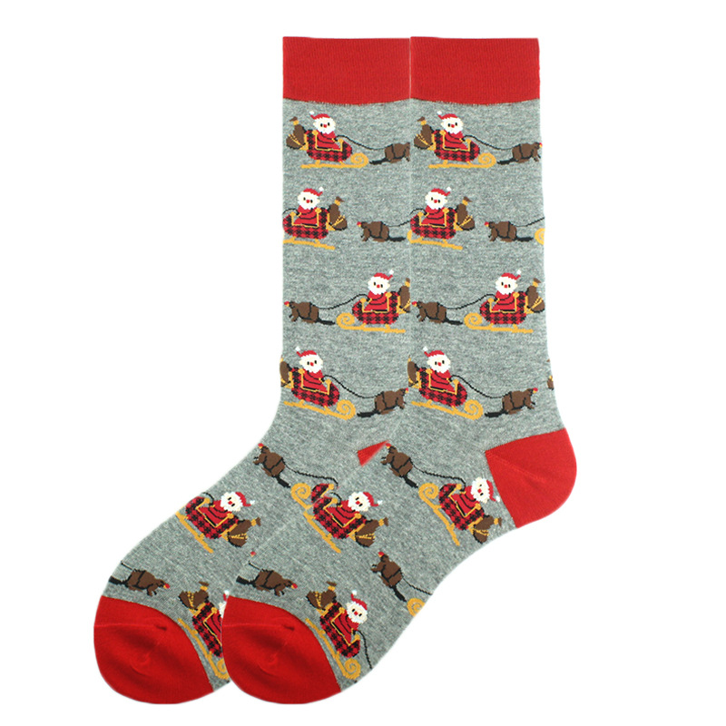 Unisex Christmas Santa Claus Cotton Crew Socks A Pair display picture 2