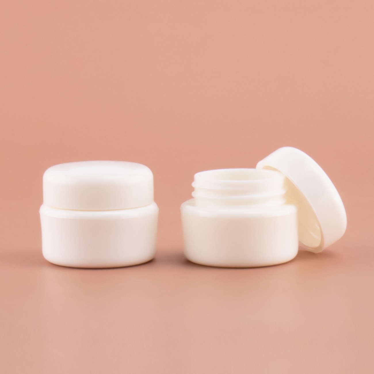 美甲圆瓶5g小白罐 粘贴胶延长光疗彩绘胶瓶 塑料PP小样膏霜分装瓶