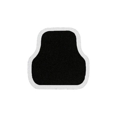Black and white contrast color car Universal Foot Pad - black-and-white-contrast-rear