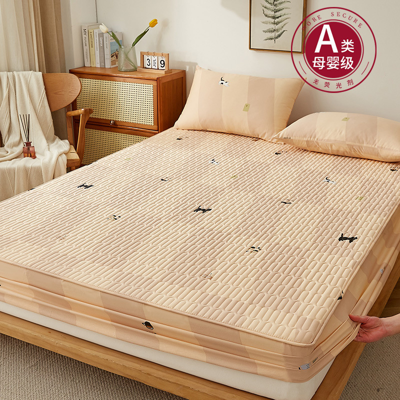 Colcha de cama acolchada gruesa de una pieza para otoño e invierno 2023 nueva funda protectora de colchón Simmons cubierta antipolvo