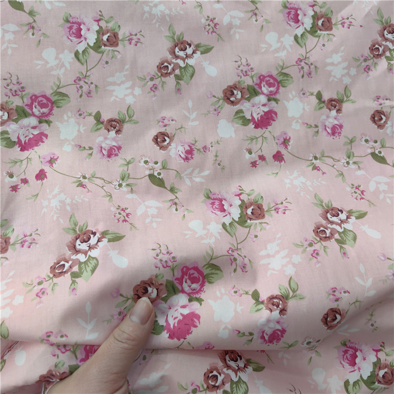 牡丹大花纯棉布料 窄幅斜纹 床单被套布料床品布料老外喜欢
