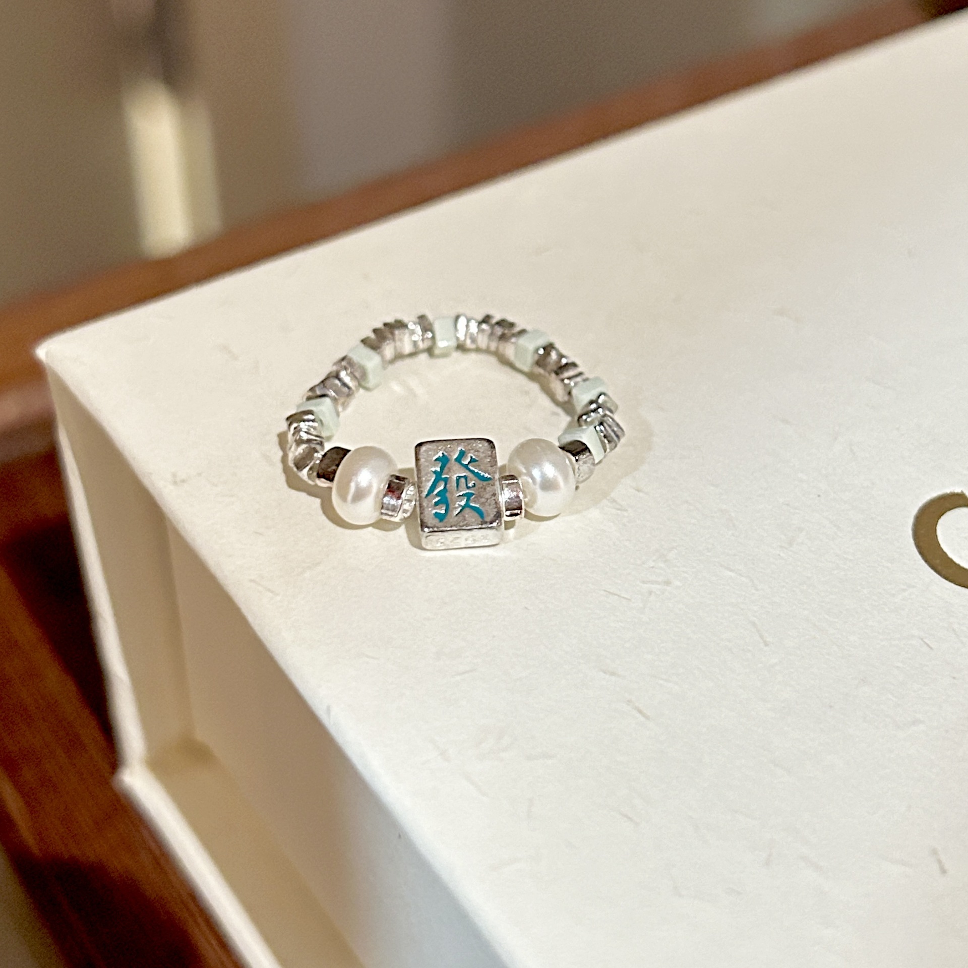 Anillo mahjong de plata de ley 925 con circonitas para mujer_voghion.com