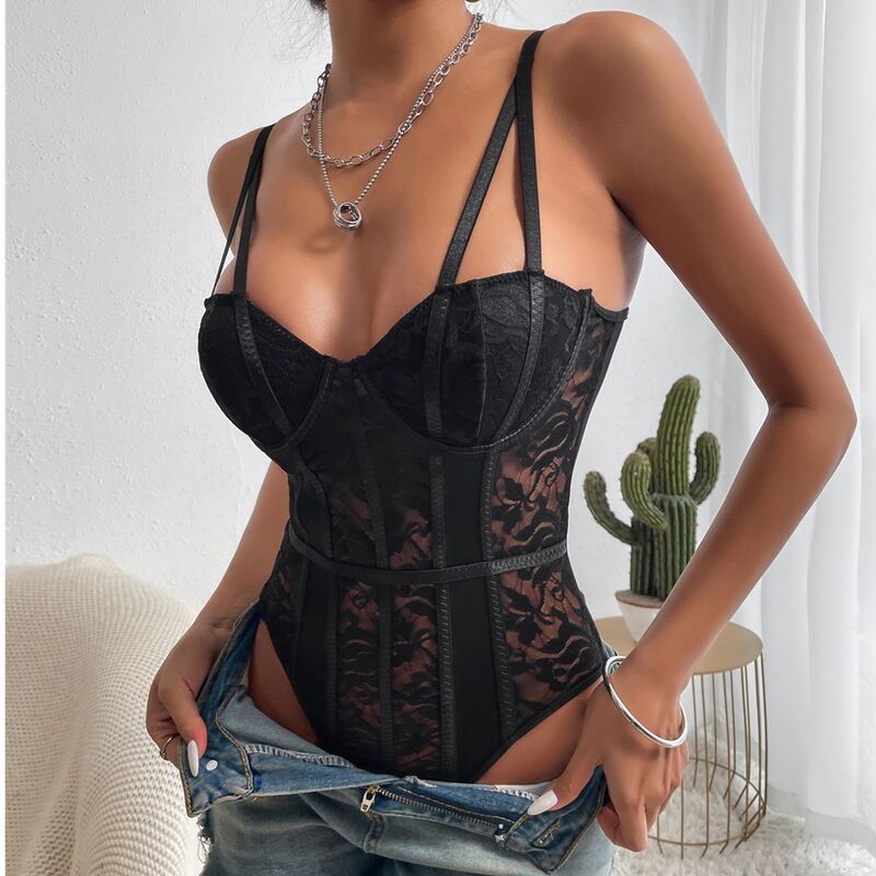 Women's Camisole with Chest Pad Jumpsuit Explosions Hot Girl Style Niche Fishbone Solid Color Lace Sexy Inner Top Women's Camisole with Chest Pad Jumpsuit Explosions Hot Girl Style Niche Fishbone Solid Color Lace Sexy Inner Top