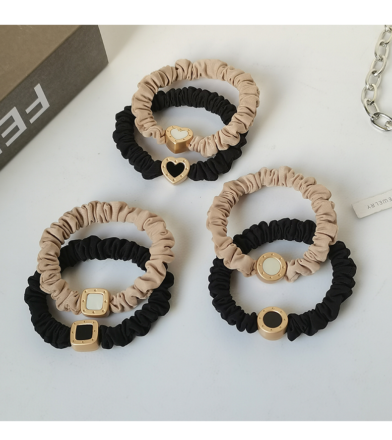 时尚丸子头小肠发圈女高弹力耐用皮筋女扎头发绳头饰简约气质头绳详情17