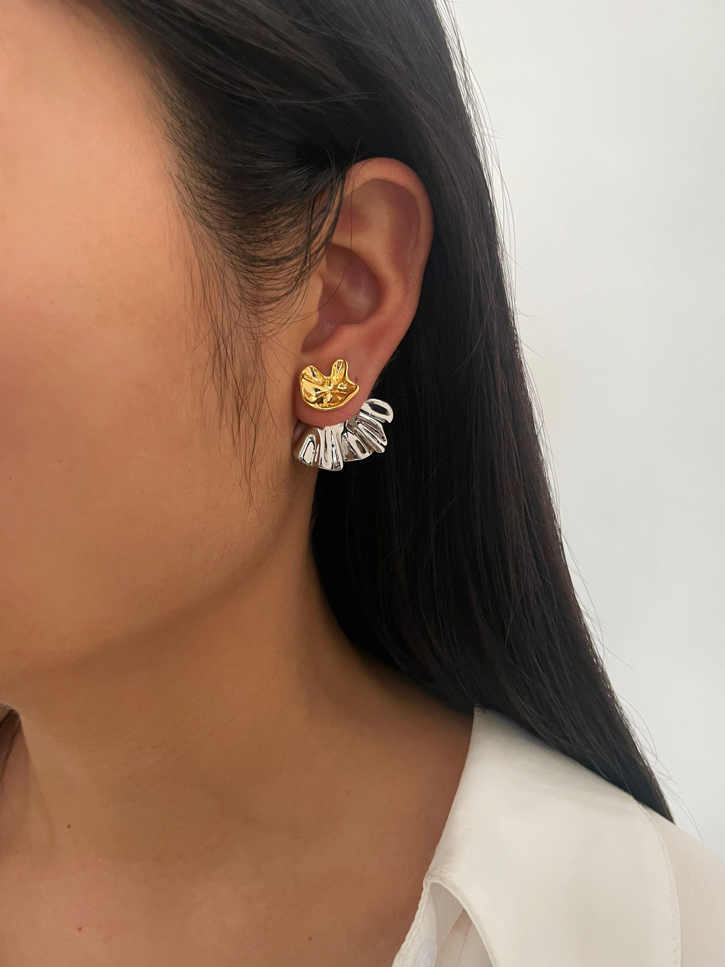 Copper Material Geometric Copper Simple Style Streetwear Drop Earrings Ear Studs