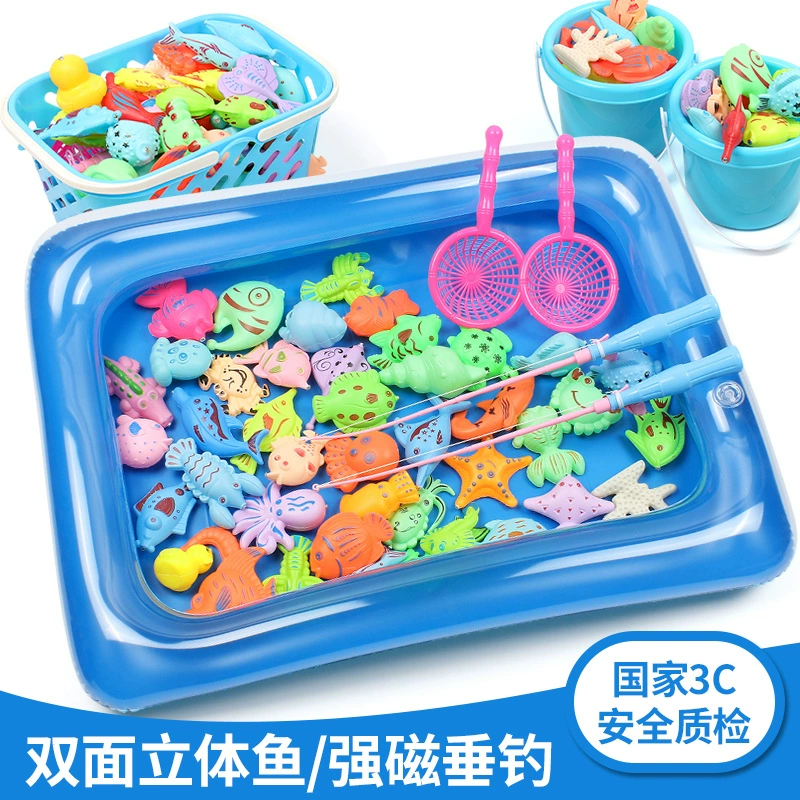 Детские рыбки для ловли, набор для игры в воде, магнитная игрушка