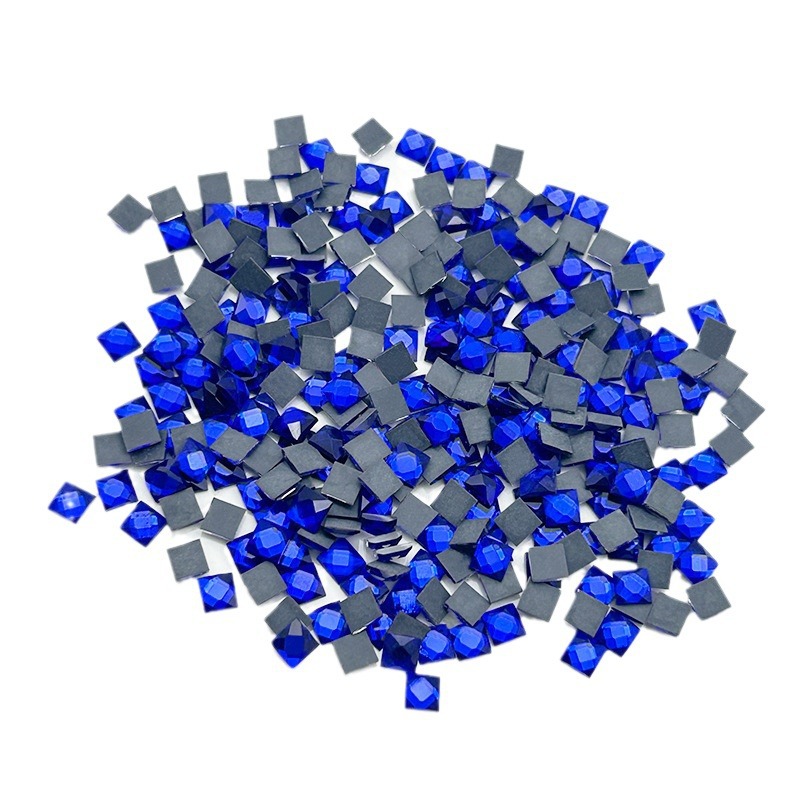 Diamante de cristal cuadrado de fondo plano DIY teléfono móvil manicura diamante plano accesorios de ropa diamante en caliente joyería diamante de imitación al por mayor