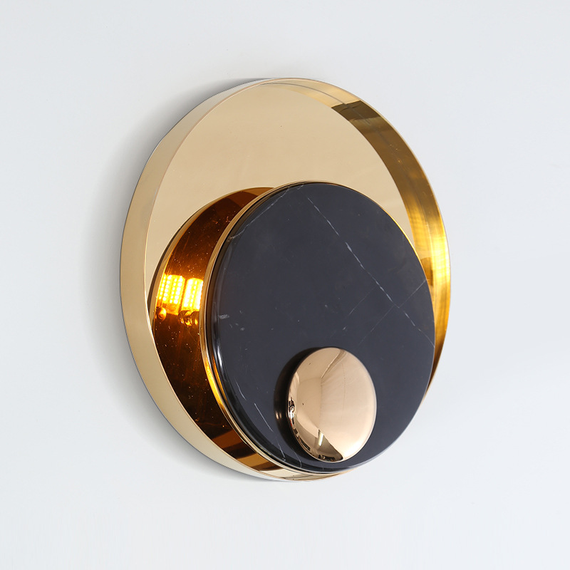 Pasillo lámpara de pared de fondo lámpara de pared dormitorio diseñador de fondo luces de hotel escaleras mármol nórdico