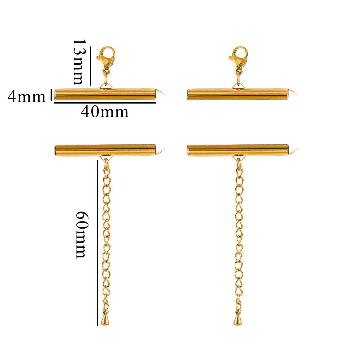 Tubo de cadena de perlas de acero inoxidable conjunto de collar de pulsera moda universal tubo hueco de ranura única tubo deslizante hebilla diy accesorios de joyería image 26