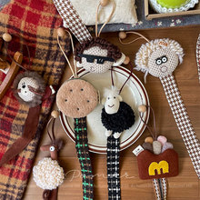 新款韩版创意布艺发夹收纳带手工儿童房间装饰挂件食物挂带礼物女