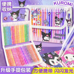 カラフルな蛍光水彩ペン、グリッターペン、キラキラ子供用文具、絵画用の特別な発光クリエイティブゲルマーカーペン