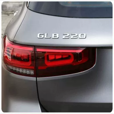 Car logo – digital English lettering, rear - standard-glb220-original-car-original-model