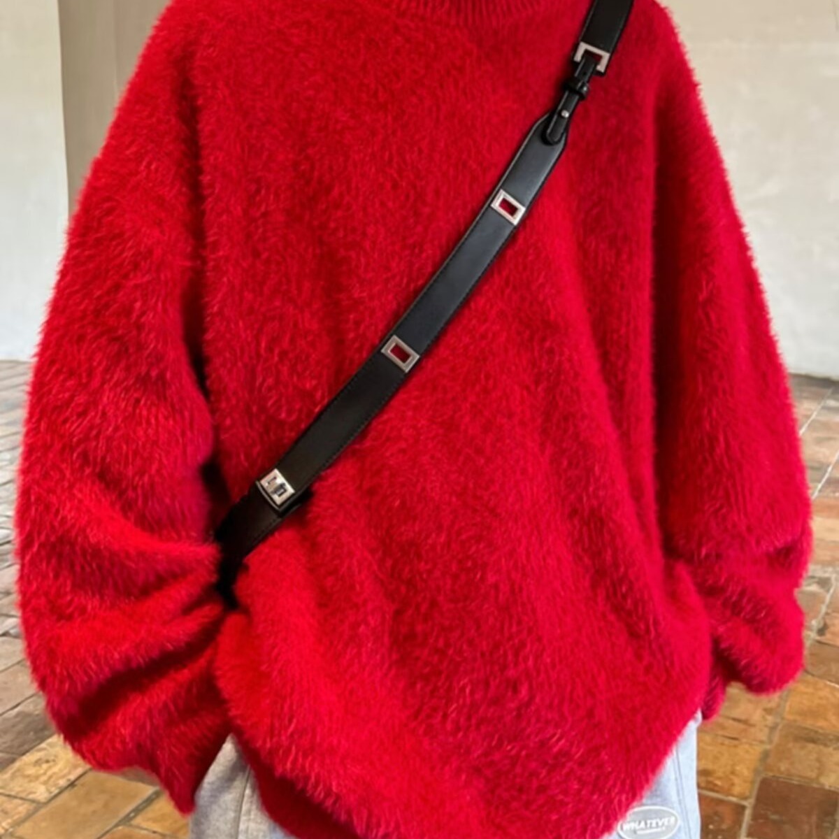 Men's Crew Neck Sweater, Japanese Style, Solid Color, Retro Trendy Brand, Warm Knitwear, 2024 New Arrival