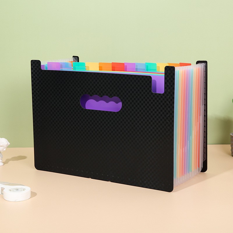 Oficina estudiantil 24 capa 37 capa PP paquete de órgano multicapa paquete de documentos de prueba de color carpeta de escritorio marco de acabado