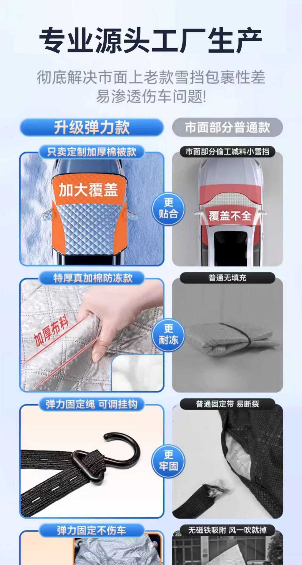Car Snow Cover, Anti-Frost Cover, Front Windshield, Winter Thickened Snow Cover, Sunshade, Factory Direct Supply Wholesale
