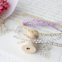 0.4cm��ɫ�yɫ���ƽ𾀿�����߅diy�ֹ����b�b��������߅