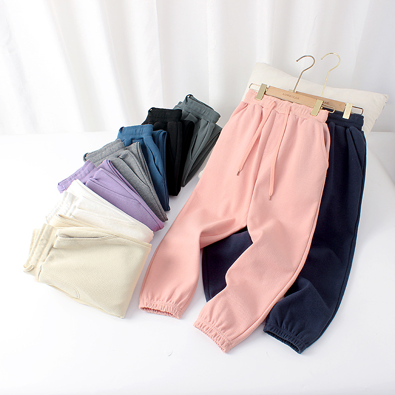 Pantalones de primavera para niños, estilo coreano, nuevos pantalones deportivos largos para niños, pantalones casuales de color sólido para niños grandes, pantalones antimosquitos, pantalones para niños al por mayor
