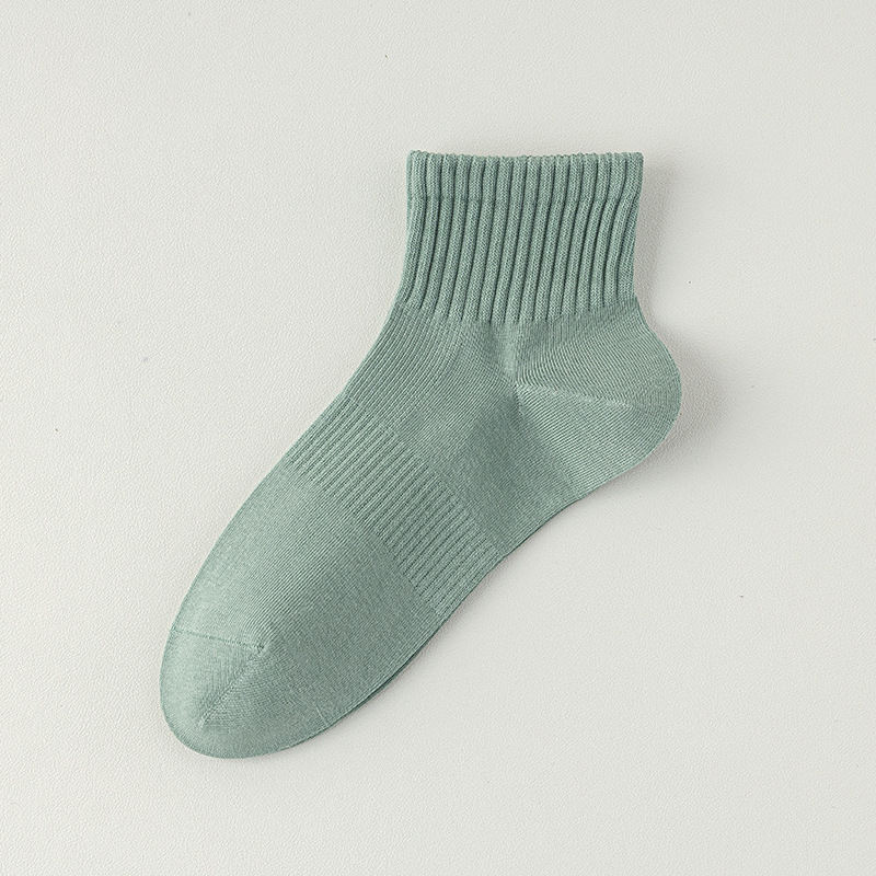 Calcetines de algodón de color sólido, calcetines de algodón anti-balling para hombres, embalaje independiente sin costuras óseas, calcetines deportivos transpirables y absorbentes de sudor