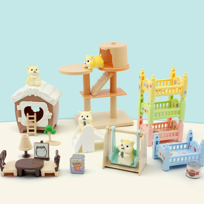 Детский игровой домик, мини-мебель, кухонный домик, игрушки для девочек, новинка, от 6 до 13 лет, кошка, домашнее животное