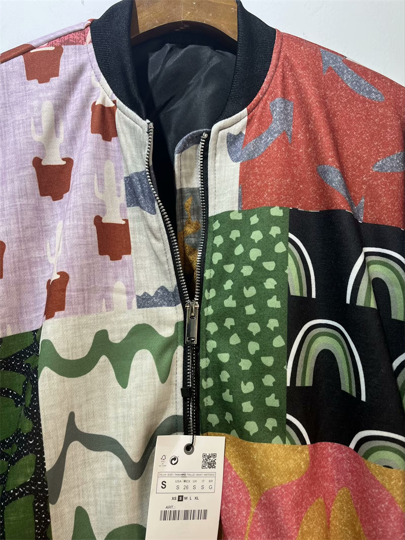 Women's clothing 2024 summer new style contrasting short casual jacket_voghion.com