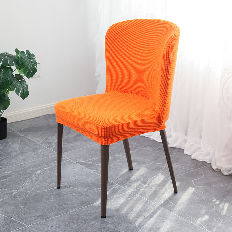 Personalizado moderno simple general bailer silla cubierta de comedor cubierta de silla curva casera cubierta de taburete de respaldo todo incluido