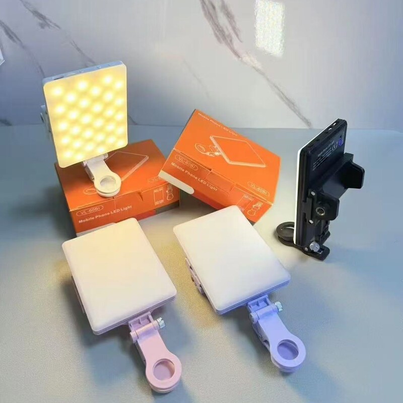 VL-60BI Mini Mobile Phone Clip Photograph Light Supplementing Light Photograph Photograph Outdoor Anchor Live Beauty Light Supplementing Light