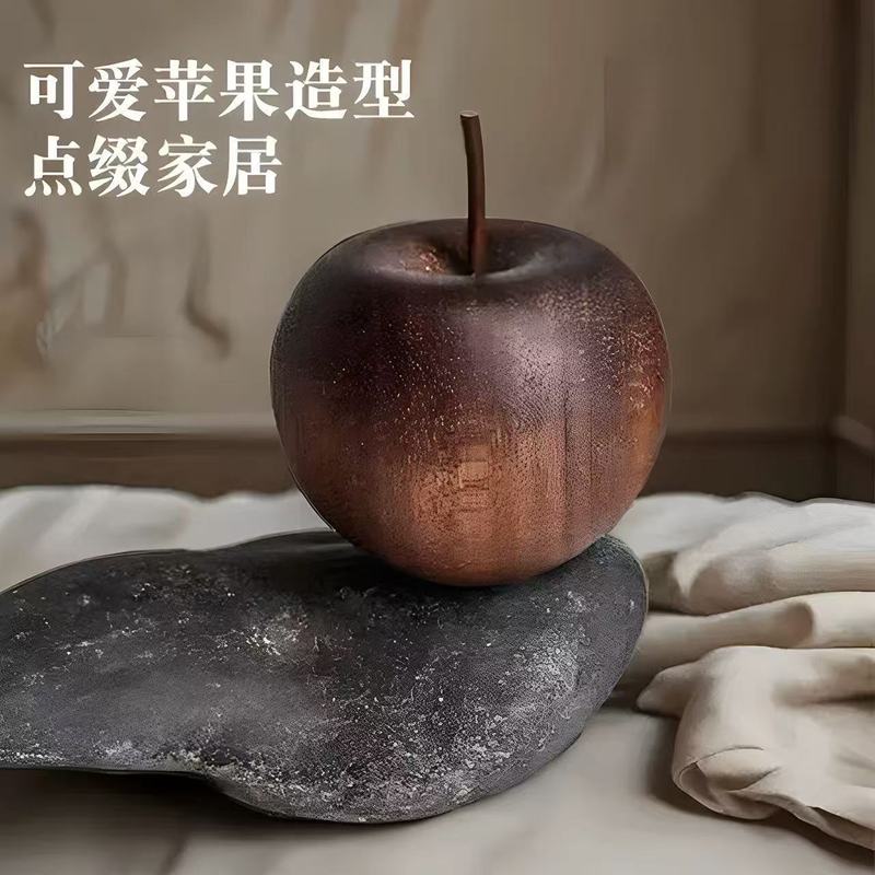 现货圣诞节苹果造型香薰木复古精油手工扩香摆件手艺品苹果扩香木|undefined