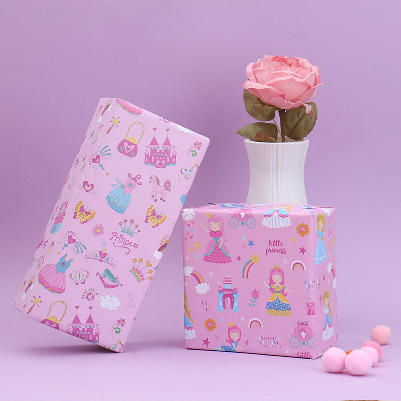 Papel de Regalo con Dibujos Animados de Amazon, Bonito y Divertido, para Niños y Niñas, Regalos para el Día del Niño, Regalos para Jardín de Infancia, Venta al por Mayor, Hecho a Mano