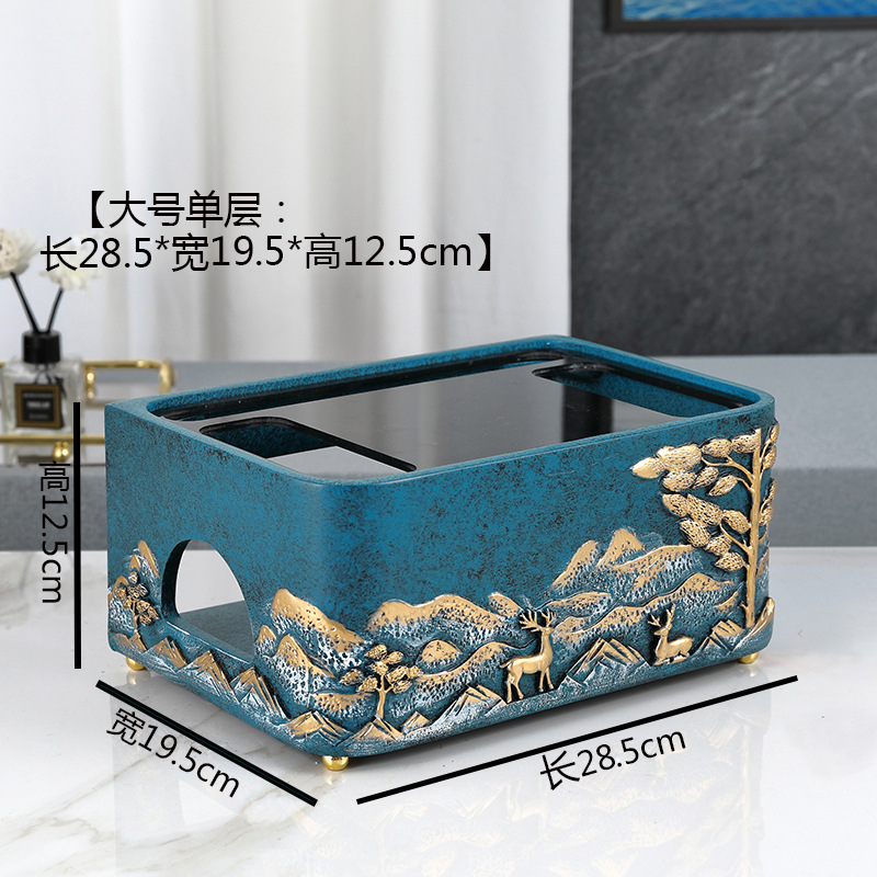 Blue large pine deer single layer