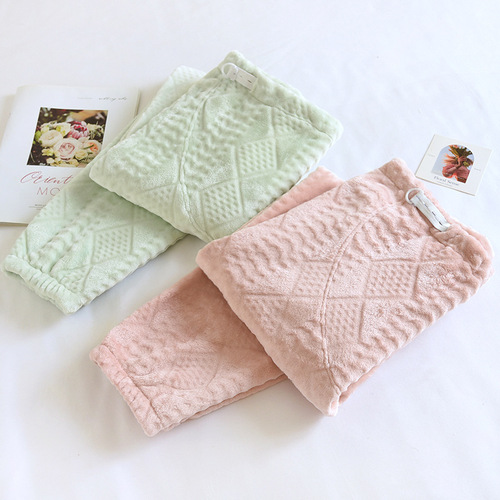 Autumn and winter flannel pants short pile cuffs coral fleece loose maternity pants moon pants pregnancy pants 