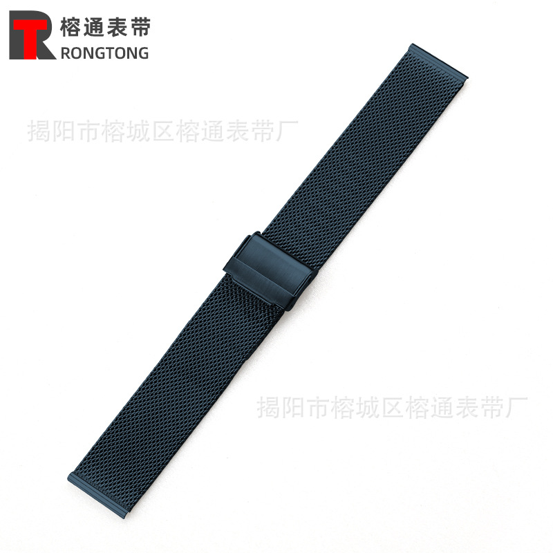 Correa de reloj tipo Milanese, línea 06, metal, doble hebilla de seguridad, correa de acero tipo Milanese, compatible con Huawei, Samsung, dw