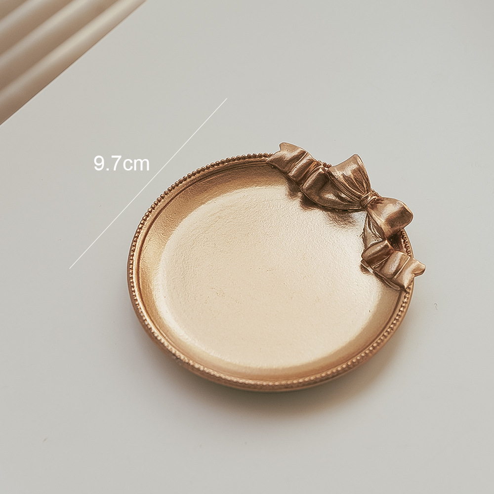 Ins香薫ろうそくトレイベースデスクトップクリエイティブ収納装飾容器軽贅沢レトロ円形燭台置物