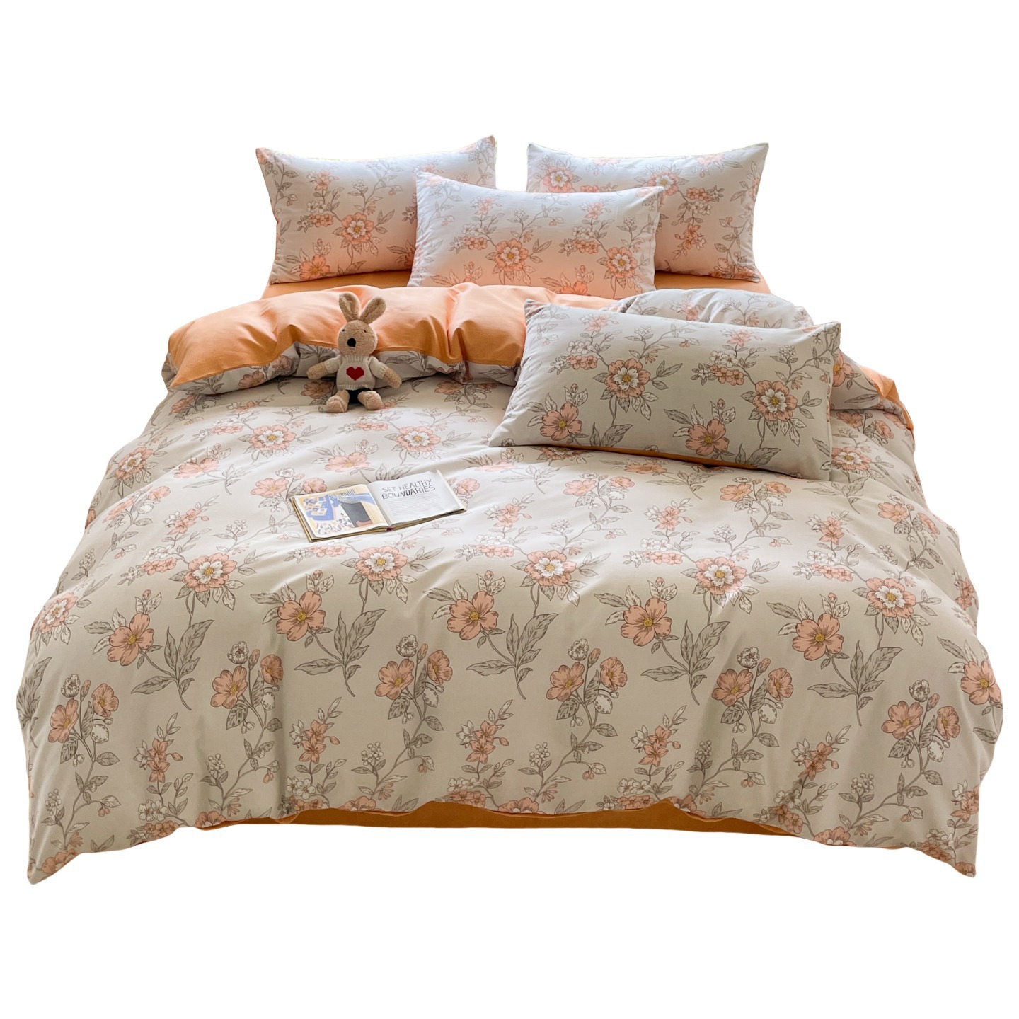 Cama de cuatro piezas de algodón 2025 nuevo engrosado colcha cubierta sábanas de dormitorio de estudiantes individuales tres piezas de conjunto